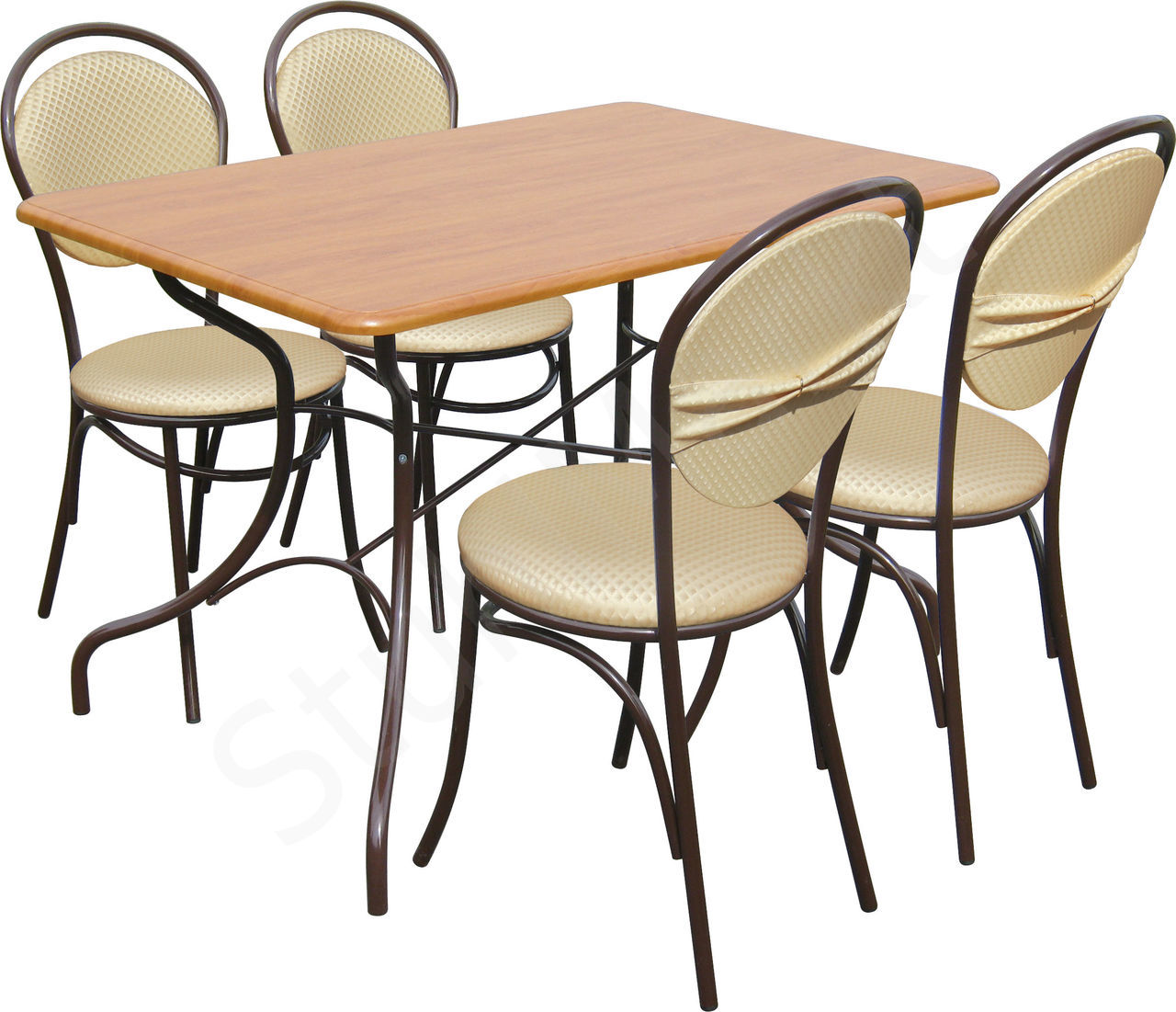 комплект четырехместной жесткой мебели для столовых