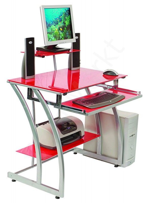 Стол для компьютера Бюрократ GD-010/RED